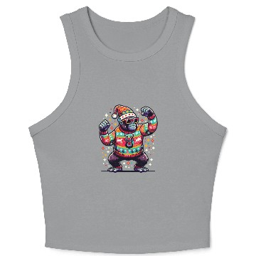 Discover Gorilla With Sunglasses Crop Tank Top