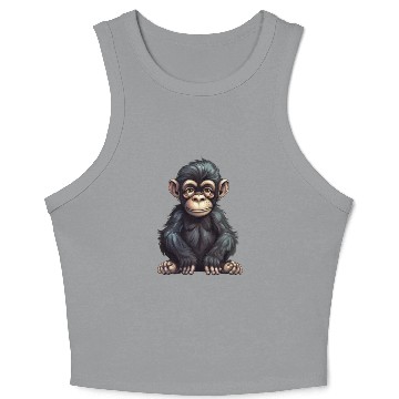 Discover Cute Monkey for Kids for a Kid Crop Tank Top