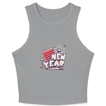 Discover NYE New Year Loading Cheers To Festive New Year's Crop Tank Top