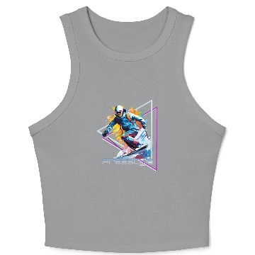 Discover Retro Freestyle Skiing Crop Tank Top
