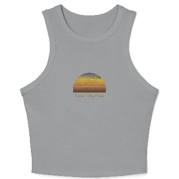 Discover Retro Saint Tropez Sunset Vacation Souvenir Crop Tank Top