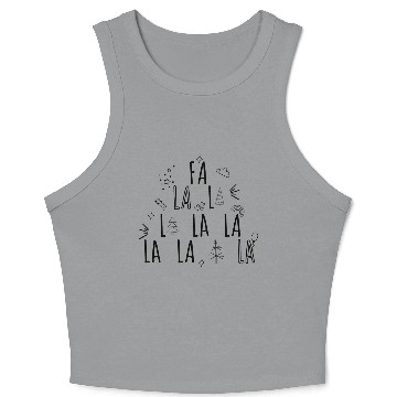 Discover Fa La La La Christmas Song Design Crop Tank Top