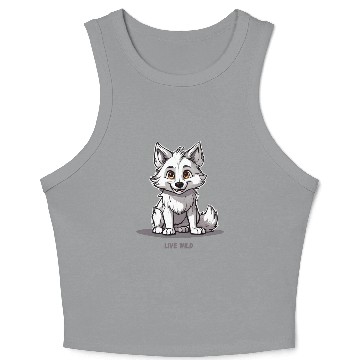 Discover White Wolf "Wild Live" Crop Tank Top