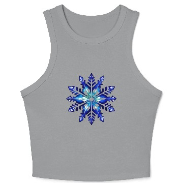 Discover Watercolor snowflake Crop Tank Top