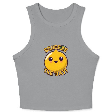 Discover Squeeze The Day! Cute Lemon Cartoon! Crop Tank Top