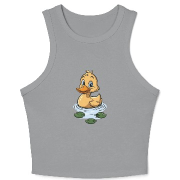 Discover cute duck Crop Tank Top