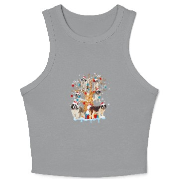 Discover Saint Bernard Tree Ornat Dog Crop Tank Top