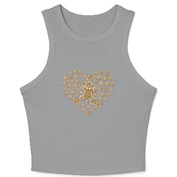 Discover Gingerbread Heart, Funny Ginger Bread Lover Crop Tank Top