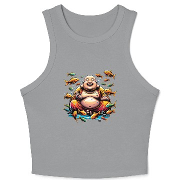 Discover Buddhism and Underwater World - Peaceful Diving Crop Tank Top