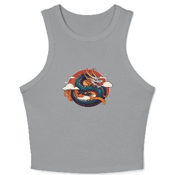 Discover a traditional Chinese dragon Crop Tank Top