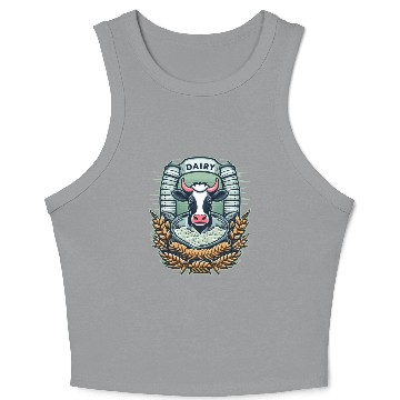 Discover Dairy cow Crop Tank Top