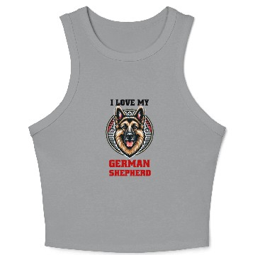 Discover i love my german shepherd Crop Tank Top