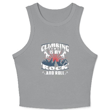 Discover Climbing is my 'rock' and roll Crop Tank Top