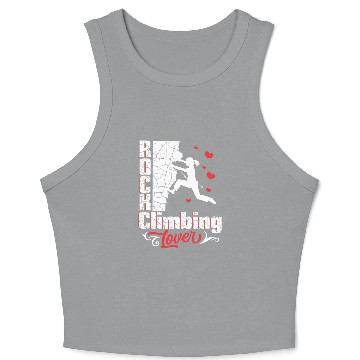 Discover Rock Climbing Lover Crop Tank Top