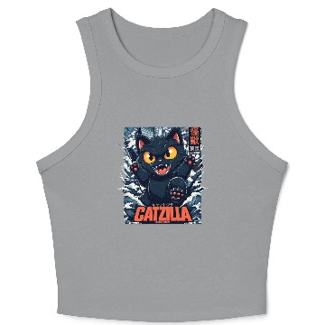 Discover Kaiju Catzilla in Japan Tokyo Crop Tank Top