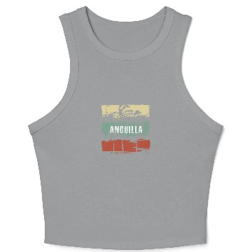 Discover Anguilla Artistic Vacation Souvenir Abstract Crop Tank Top