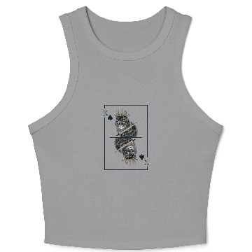 Discover Cat Spades King Playing Card Cat Daddy Cat Mom Crop Tank Top
