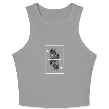Discover Cat Spades King Playing Card Cat Daddy Cat Mom Crop Tank Top