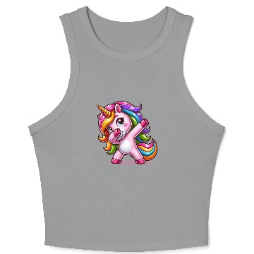 Discover Dabbing Unicorn Dab Move Dancing Rainbow Unicorn Crop Tank Top