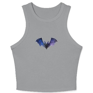 Discover Celestial Bat Gothic Space Galaxy Vampire Grunge A Crop Tank Top