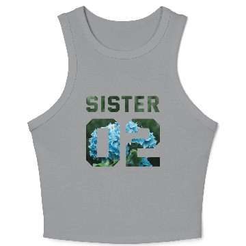 Discover COUPLE FLOWER SISTER 02 Crop Tank Top