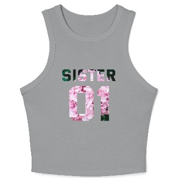 Discover COUPLE FLOWER SISTER 01 Crop Tank Top