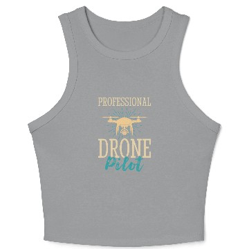 Discover Professional Drone Pilot Crop Tank Top