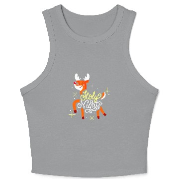 Discover Holly Night Xmas. Crop Tank Top