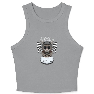 Discover Robot Vacuum Cleaner Racing Team Robot Crop Tank Top