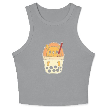 Discover Boba Tea Hedgehog Pet Lover Gift Crop Tank Top