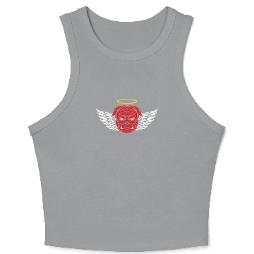Discover Devil Pitbull Dog Crop Tank Top