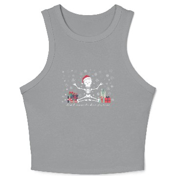 Discover Dead Inside but Festive Crop Tank Top