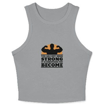 Discover Muscle Motto Crop Tank Top