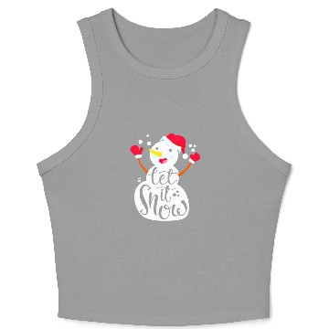Discover Christmas snowman. Crop Tank Top