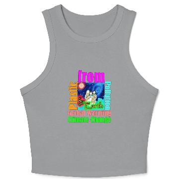 Discover Save Earth Crop Tank Top