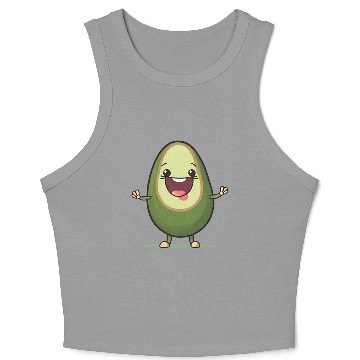 Discover Happy Avocado Crop Tank Top