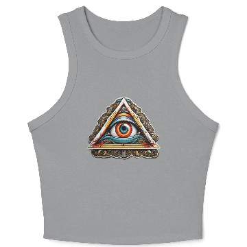 Discover secret society illuminati Crop Tank Top