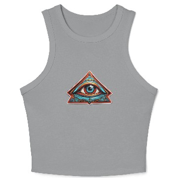 Discover secret society illuminati Crop Tank Top