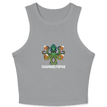 Discover Shamroctopus Octopus Lover St Patrick's Day Crop Tank Top