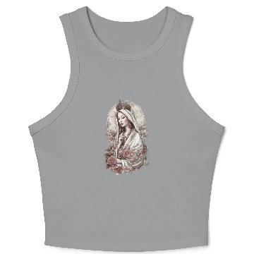 Discover Blessed Virgin Mary Crop Tank Top