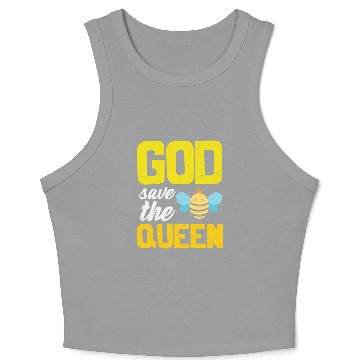 Discover Earth Quote God Save The Queen Bee Crop Tank Top