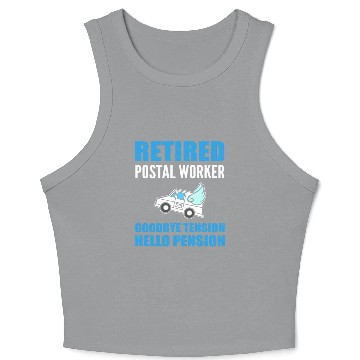 Discover Funny Retired Postal Worker Mailman Crop Tank Top