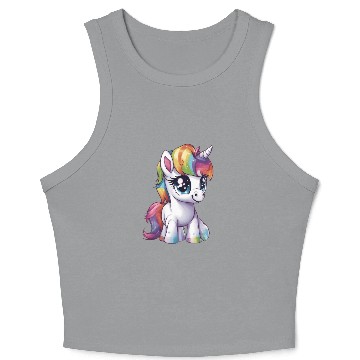 Discover Baby Rainbow Unicorn Crop Tank Top