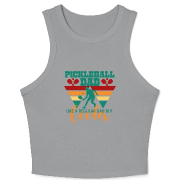Discover Pickleball dad like a regular Dad but cooler Crop Tank Top