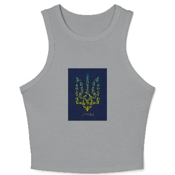 Discover UKRAINE, National emblem Crop Tank Top