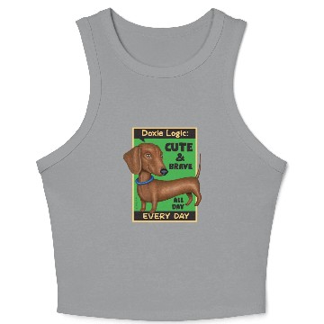Discover Dachshund Logic Crop Tank Top