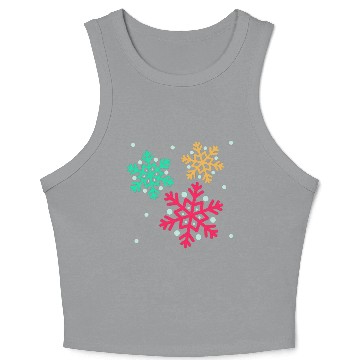 Discover Snowflake, Winter sports Crop Tank Top