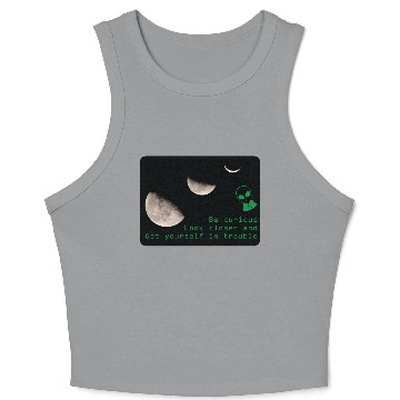 Discover Be Curious, Take a Closer Look at the Moon Crop Tank Top