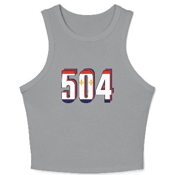 Discover 504 Area Code New Orleans Louisiana Map Number Crop Tank Top