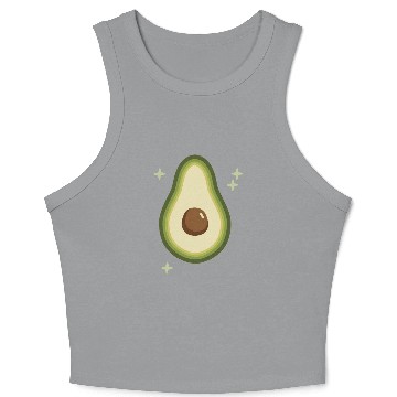 Discover Avocado Green Stars Crop Tank Top